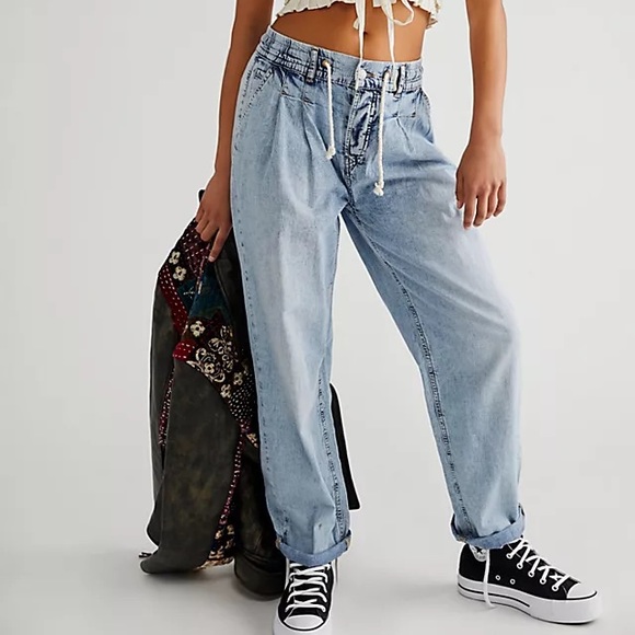 Free People Pants - Free People Luna Denim Pull On NWOT